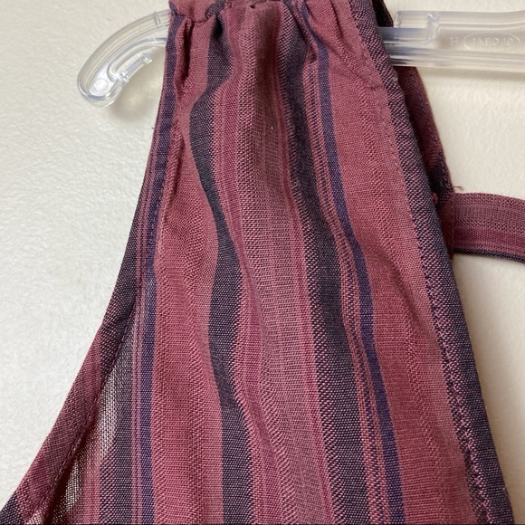 Wild Fable Striped V-Neck O Ring Tie Back Crop Top Red - Picture 7 of 9